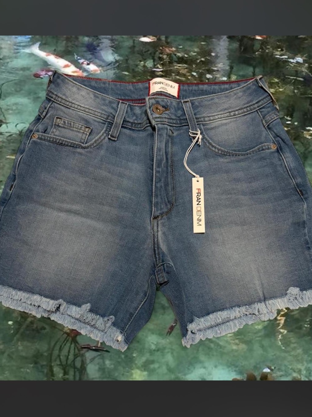 NWT Fran Denim "Lauren" Athletic Fit Shorts Size 26